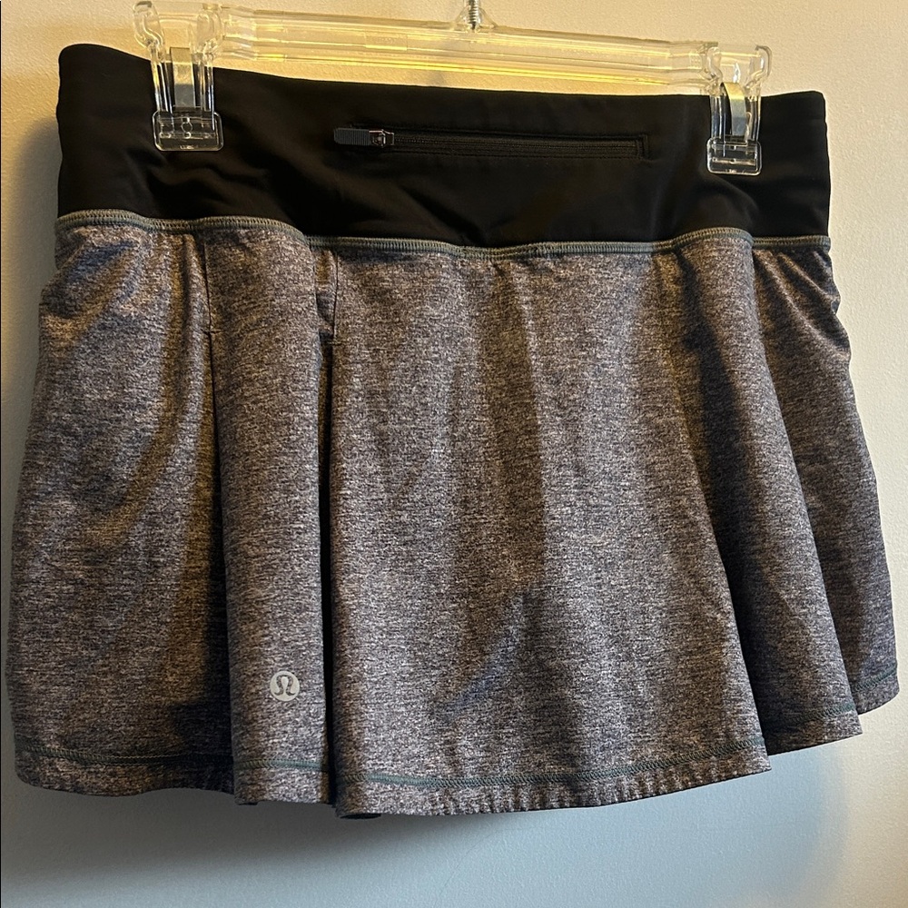 lululemon athletica Black and Gray Mini Skirt